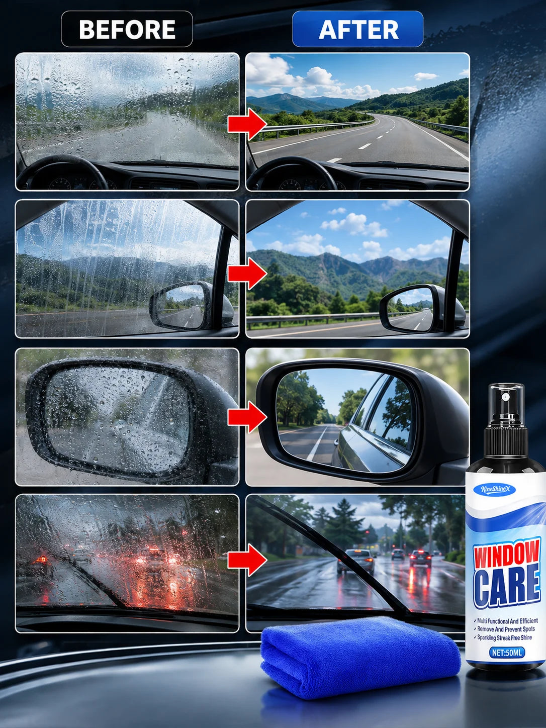 ClearView Windshield Oil & Rain Repellent